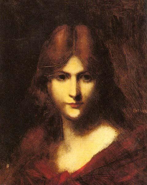 Jean-Jacques Henner A Red Haired Beauty Germany oil painting art